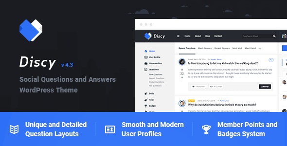 Discy-仿知乎社会知识问答社区WordPress主题[更至v5.7.4]