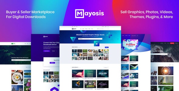 Mayosis-虚拟商品/素材/资源下载WordPress主题