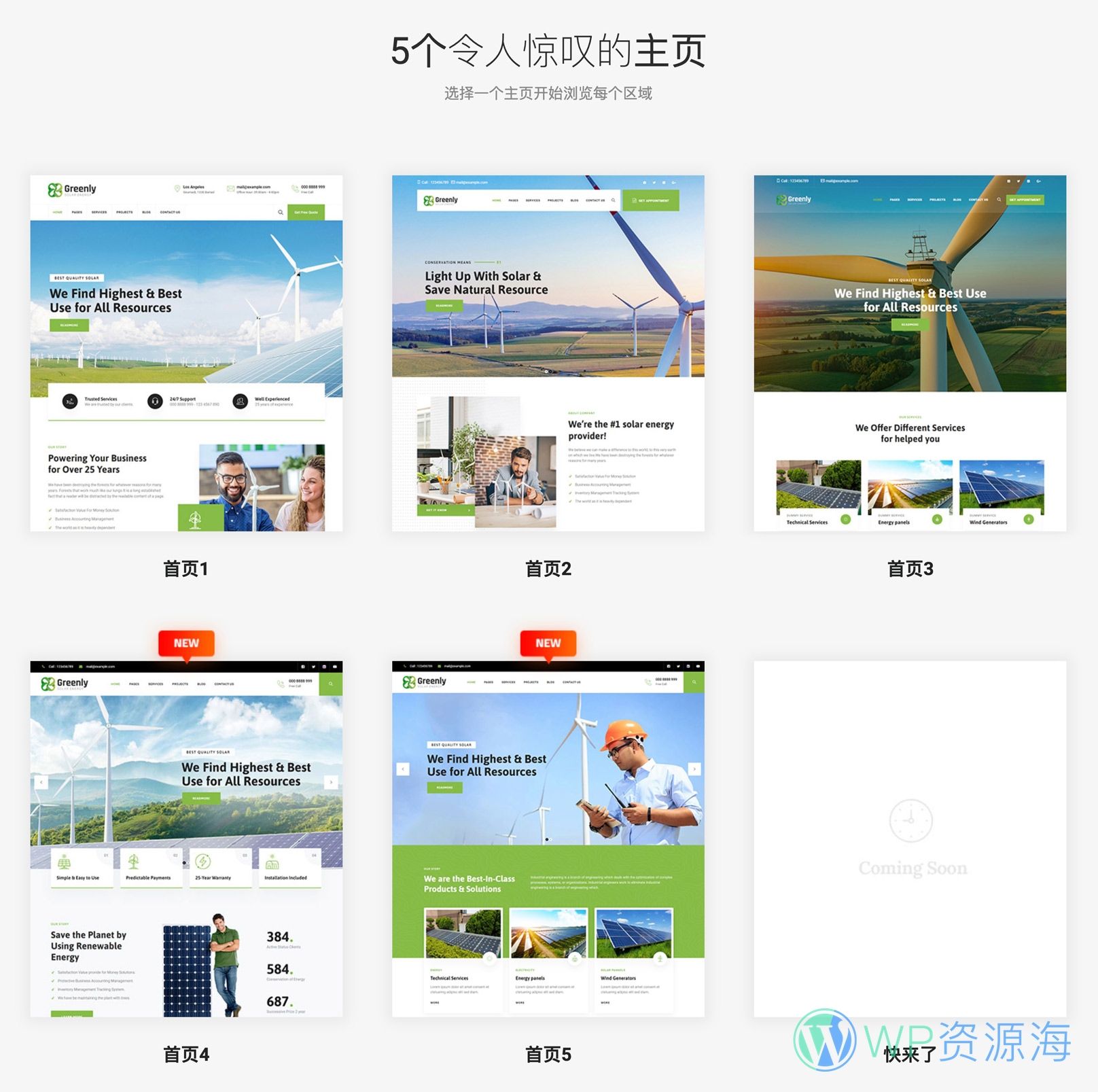 Greenly 风能/太阳能/绿色能源企业WordPress主题插图1-WP资源海 Greenly 风能/太阳能/绿色能源企业WordPress主题插图1-WP资源海