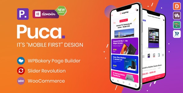 Puca-PC+移动端H5商城Woo+WordPress精品主题
