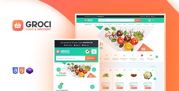 Groci v2.2.5-有机食品生鲜超市WordPress主题