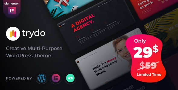 Trydo v1.0.0-Creative Agency＆Portfolio WordPress主题