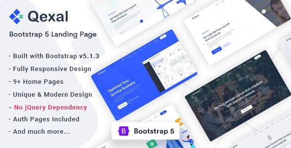 Qexal v2.0.0-Bootstrap 5企业官网/APP引导页HTML模板