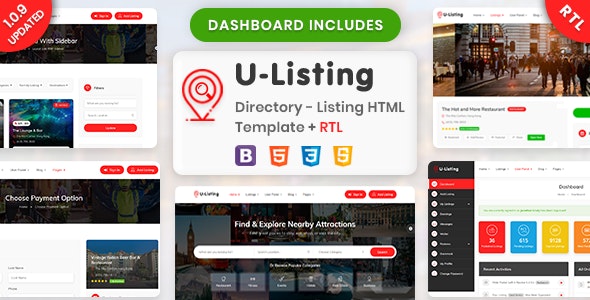 U-Listing清单目录V1.0.9-清单HTML模板