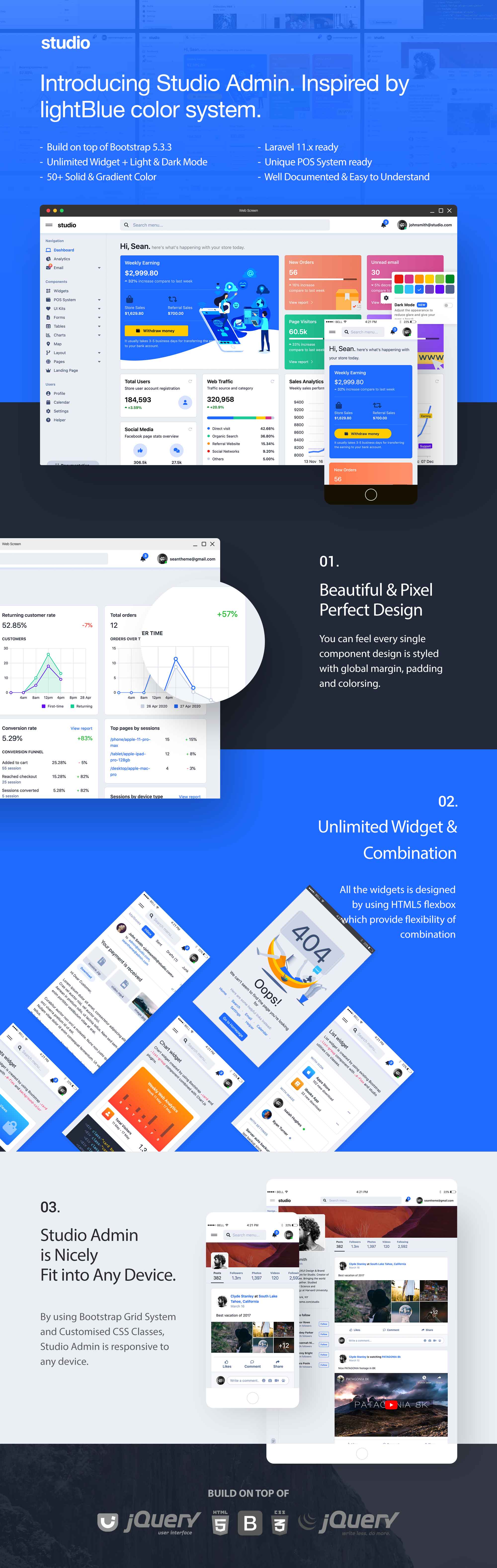 Studio-漂亮简约HTML+Laravel管理后台模板插图1-WP资源海 Studio-漂亮简约HTML+Laravel管理后台模板插图1-WP资源海
