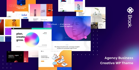Brook 2.8.3 广告代理业务创意WordPress主题