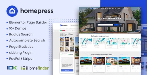 【精】HomePress-房地产/房屋出租销售网站WordPress主题[更至v1.3.7]