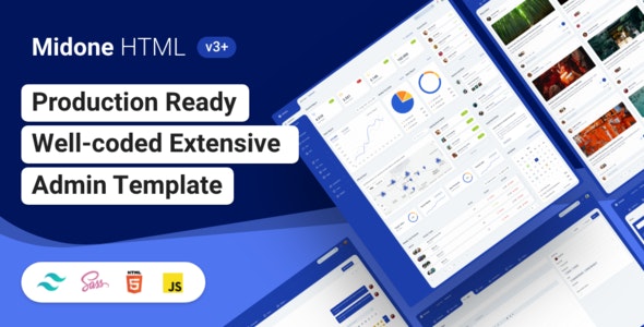 Midone-HTML+Laravel管理后台模板+XD设计文件[更至5.0.2]