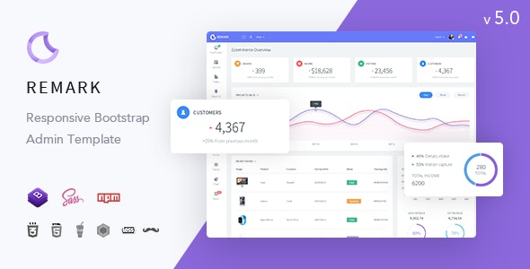 Remark 5.1.0-简洁漂亮material管理后台HTML模板