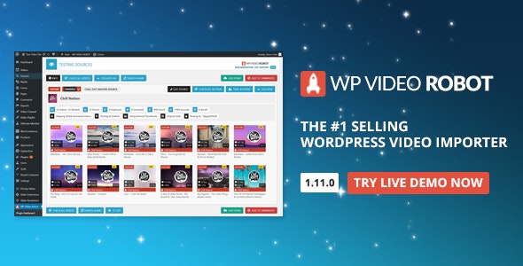Video Robot v1.11.1 -视频导入管理器WordPress插件