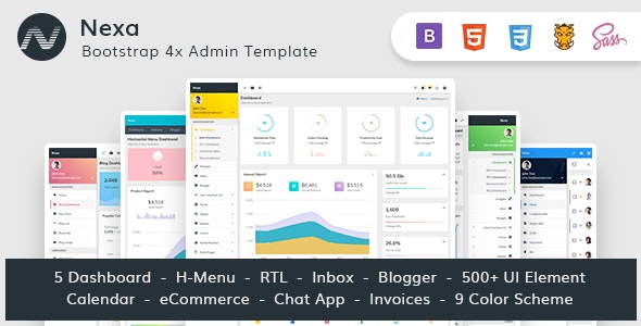 Nexa-Bootstrap4 Material材料设计风后台管理模板[更至v2.1.1]