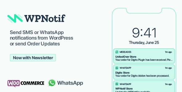 WPNotif-短信和WhatsApp消息通知WordPress插件