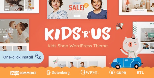 Kids R Us-儿童玩具与服装商城WordPress主题[更至v1.0.6]