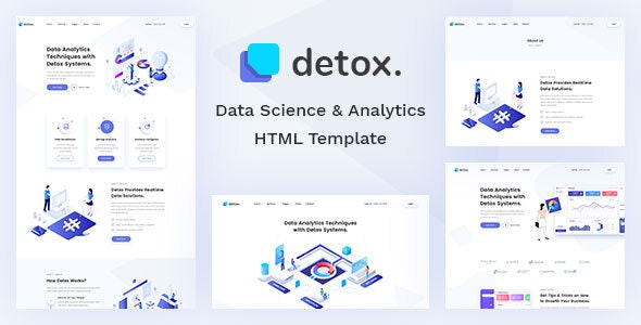 Detox-大数据科学统计与分析HTML网站模板
