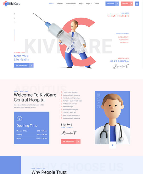 KiviCare-医疗诊所和患者管理WordPress主题插图7-WP资源海 KiviCare-医疗诊所和患者管理WordPress主题插图7-WP资源海