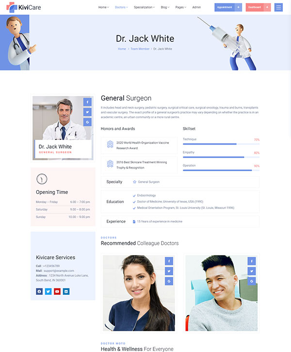 KiviCare-医疗诊所和患者管理WordPress主题插图22-WP资源海 KiviCare-医疗诊所和患者管理WordPress主题插图22-WP资源海
