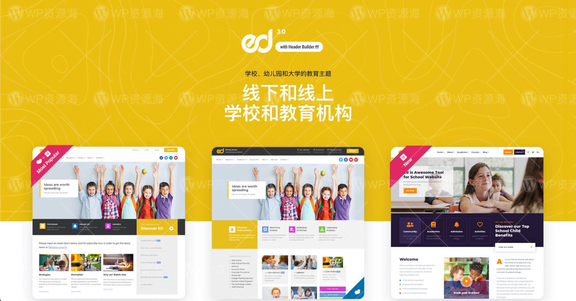 Ed School-幼儿园小中大学教育WordPress学校主题[更至v3.19.0]