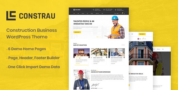 Constrau-建筑公司施工维修WordPress主题[更至v1.2.7]