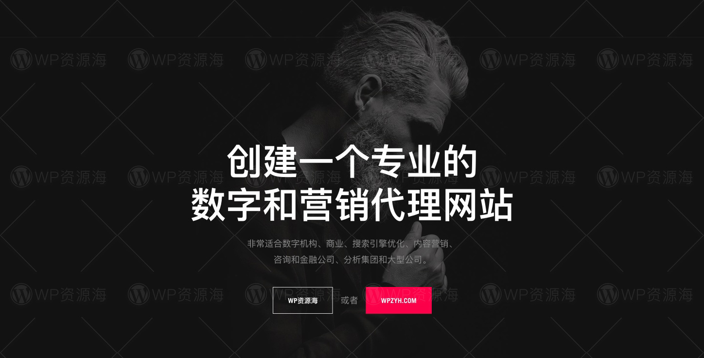 Gentium-黑白炫酷营销代理机构WordPress创意主题[更至v1.2.2]