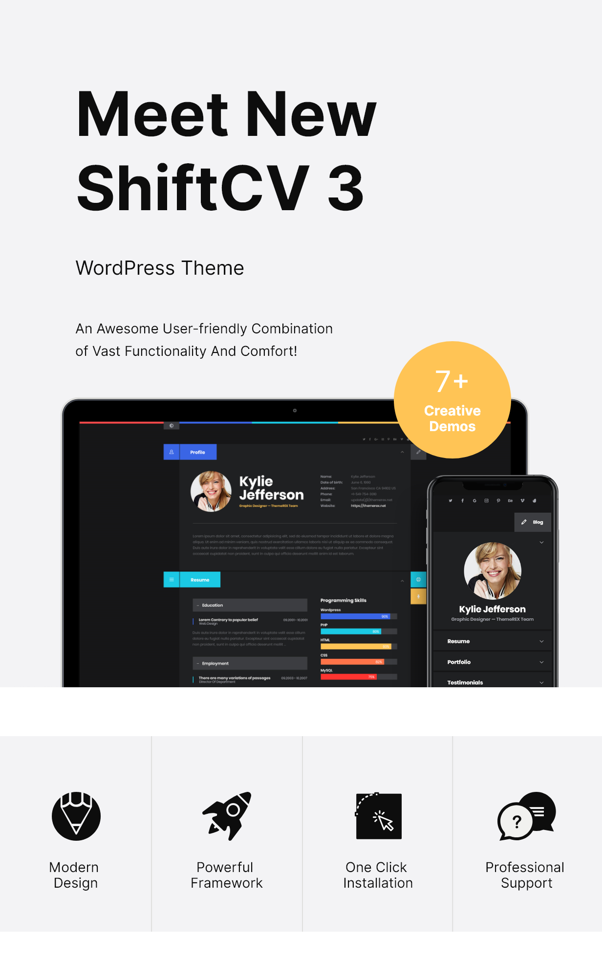 ShiftCV-个人简历/专业作品展示WordPress主题插图1-WP资源海 ShiftCV-个人简历/专业作品展示WordPress主题插图1-WP资源海