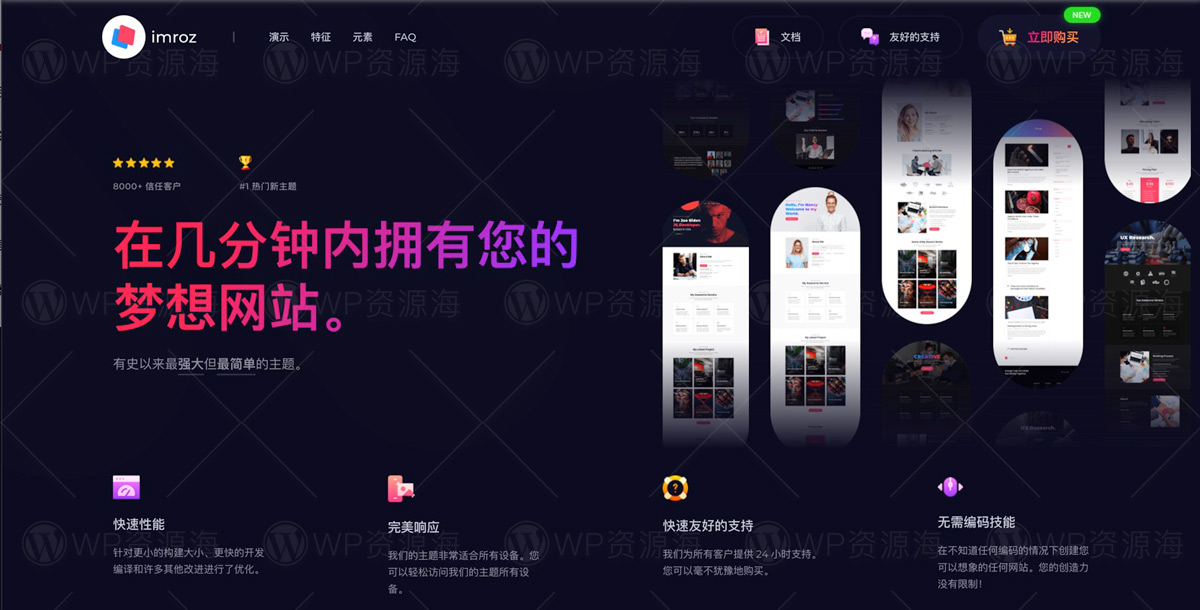Imroz – 代理机构/产品与作品展示WordPress主题[更至v1.4.0]