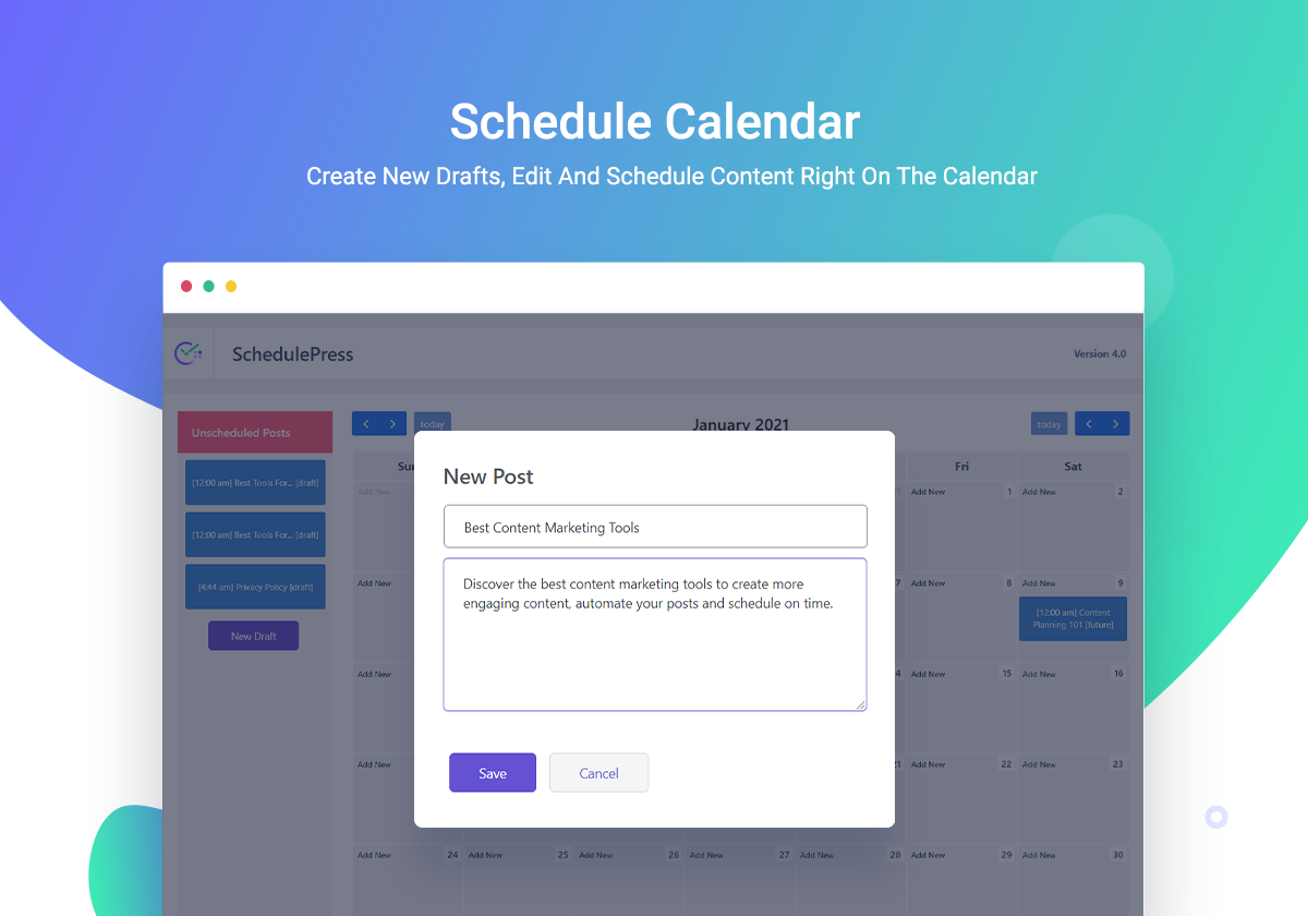 SchedulePress Pro-文章定时发布/自动社交分享WordPress插件插图2-WP资源海 SchedulePress Pro-文章定时发布/自动社交分享WordPress插件插图2-WP资源海