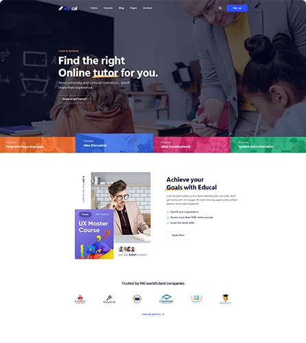 Educal-在线课程/教育培训机构WordPress主题插图2-WP资源海 Educal-在线课程/教育培训机构WordPress主题插图2-WP资源海
