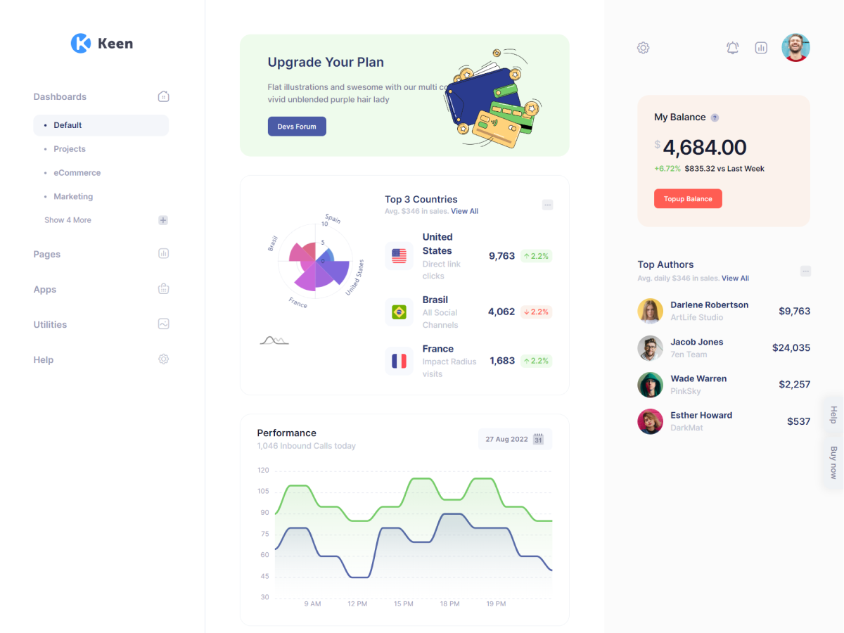 【首发】Keen v3.0.1–精品Bootstrap后台管理仪表板主题模板插图2-WP资源海 【首发】Keen v3.0.1–精品Bootstrap后台管理仪表板主题模板插图2-WP资源海