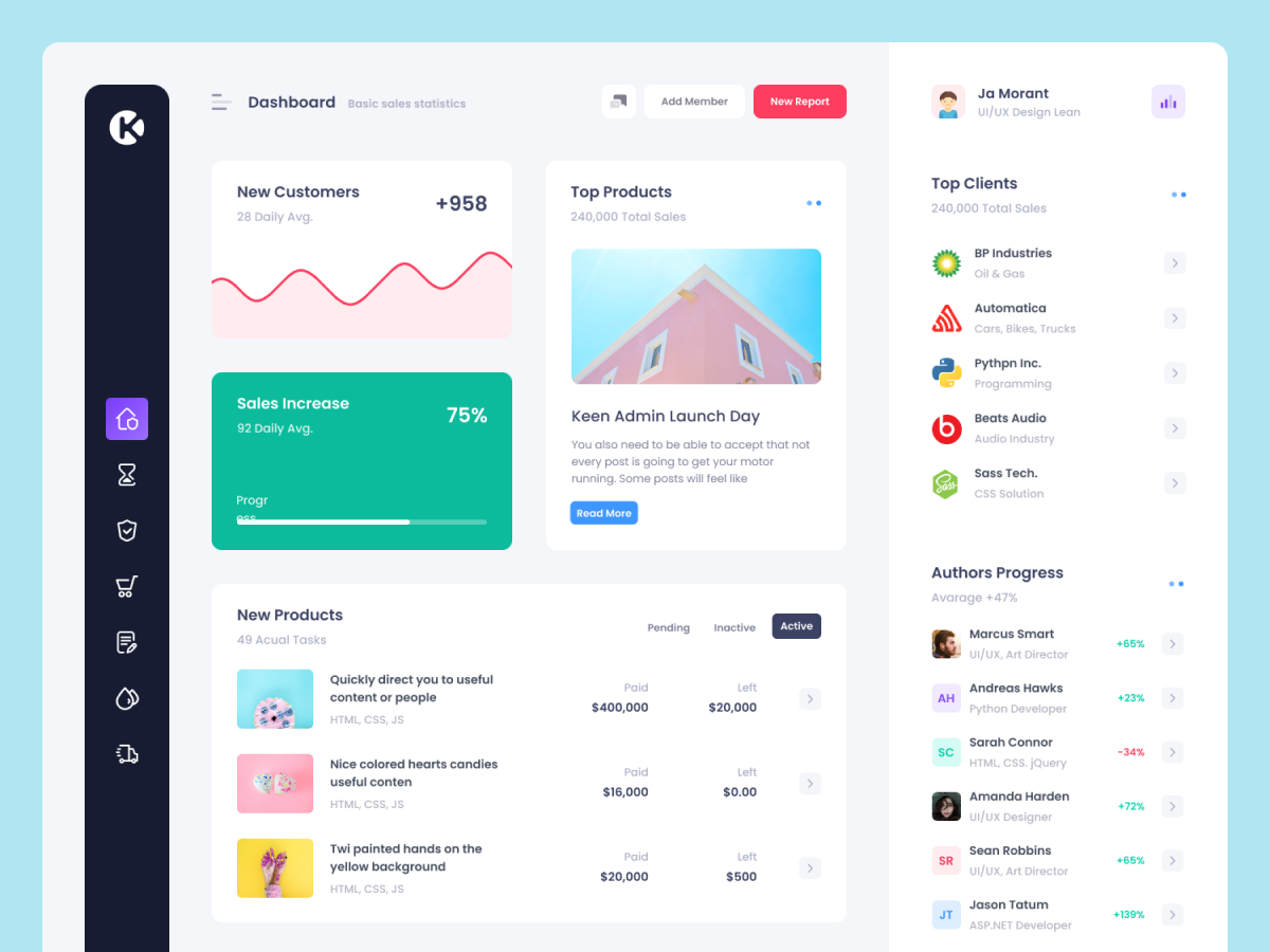 【首发】Keen v3.0.1–精品Bootstrap后台管理仪表板主题模板插图8-WP资源海 【首发】Keen v3.0.1–精品Bootstrap后台管理仪表板主题模板插图8-WP资源海
