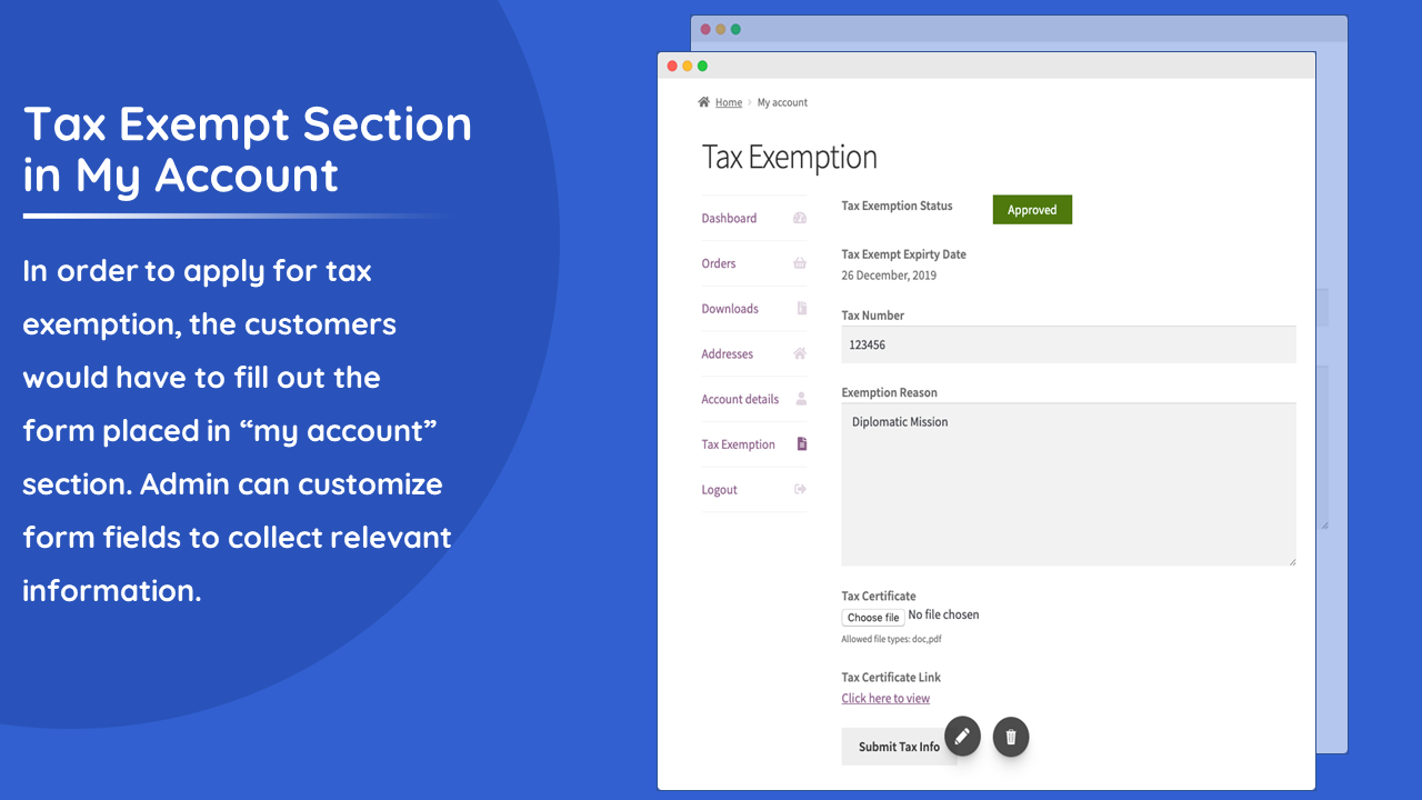 Tax Exempt for WooCommerce v1.5.7 WordPress免税插件插图2-WP资源海 Tax Exempt for WooCommerce v1.5.7 WordPress免税插件插图2-WP资源海