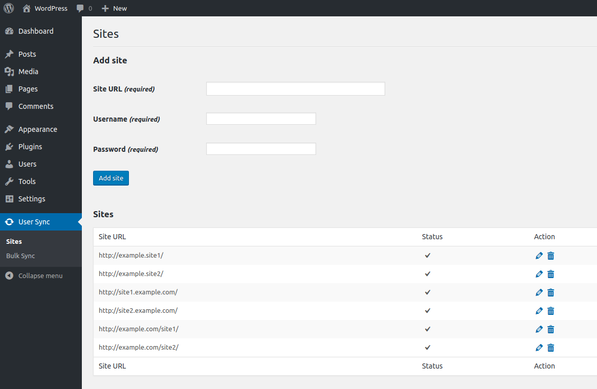 WordPress API Multiple Sites User Sync v1.6.2 跨站点用户同步插件插图1-WP资源海