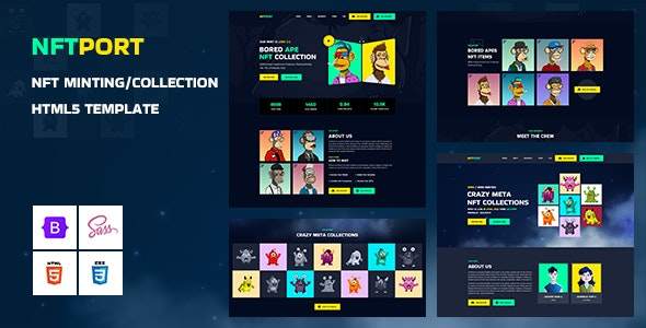 Nftport – NFT数字藏品网站HTML5模板