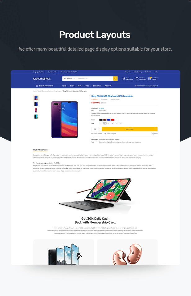 DukaMarket 漂亮精美的WooCommerce商城主题插图10-WP资源海 DukaMarket - Multipurpose WordPress Theme - 10