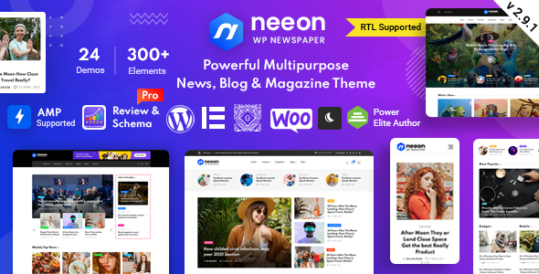 Neeon-博客新闻杂志WordPress精品主题