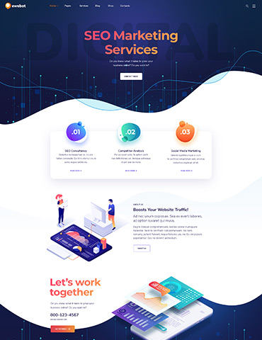 Ewebot-非常漂亮的SEO网络营销WordPress主题插图4-WP资源海 Ewebot-非常漂亮的SEO网络营销WordPress主题插图4-WP资源海