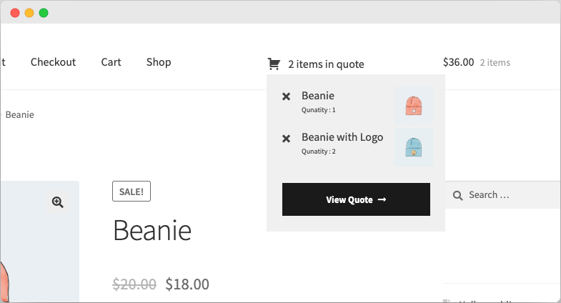 Request a Quote for WooCommerce 客户报价表单提交插件插图1-WP资源海 迷你报价车