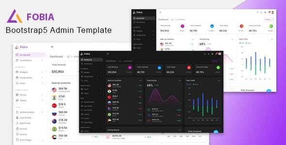 Fobia 管理后台面板Bootstrap5模板插图-WP资源海 Fobia 管理后台面板Bootstrap5模板插图-WP资源海