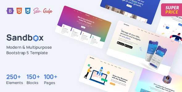 Sandbox-34套精美的Bootstrap 5网站模板[v3.4.0]