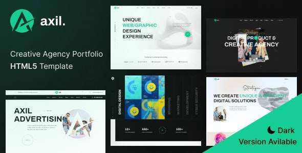 Axil 独特创意设计服务机构网站HTML模板