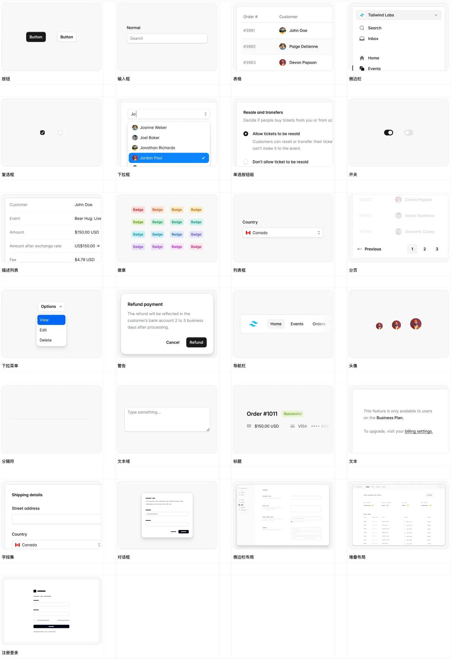 Tailwind Plus功能组件齐全且精美HTML/React/Vue模板套件插图10-WP资源海 Tailwind Plus功能组件齐全且精美HTML/React/Vue模板套件插图10-WP资源海