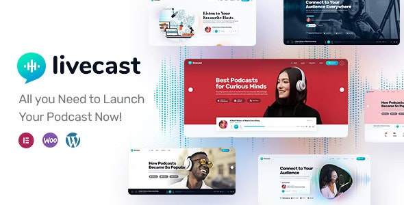 Livecast v1.1 电台播客音频主播WordPress主题