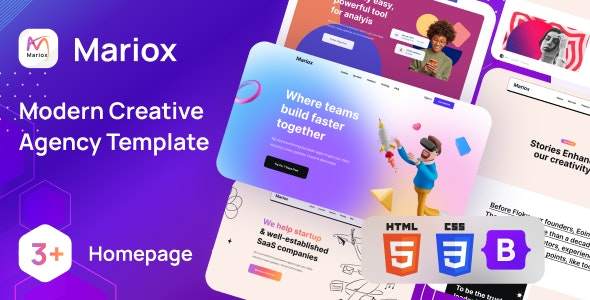 Mariox 现代创意机构公司 HTML5 网站模板