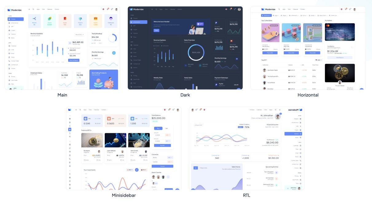 Modernize-扁平材料风管理后台模板React+Bootstrap插图1-WP资源海 Modernize-扁平材料风管理后台模板React+Bootstrap插图1-WP资源海