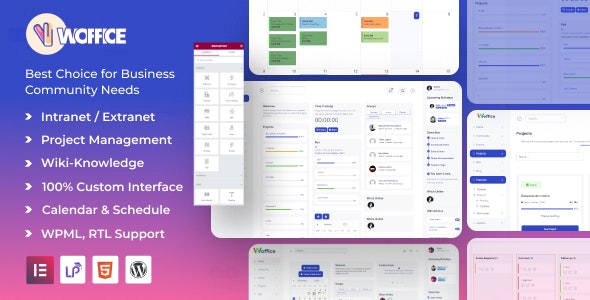 Woffice-社区/办公/项目管理多用途网站主题
