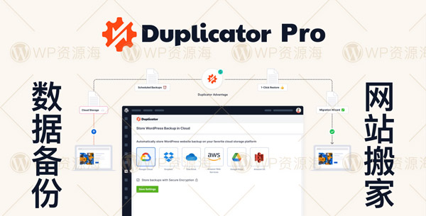 Duplicator Pro-网站搬家数据备份迁移WordPress插件