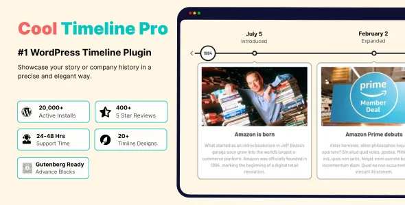Cool Timeline Pro-时间轴时间线列表WordPress插件