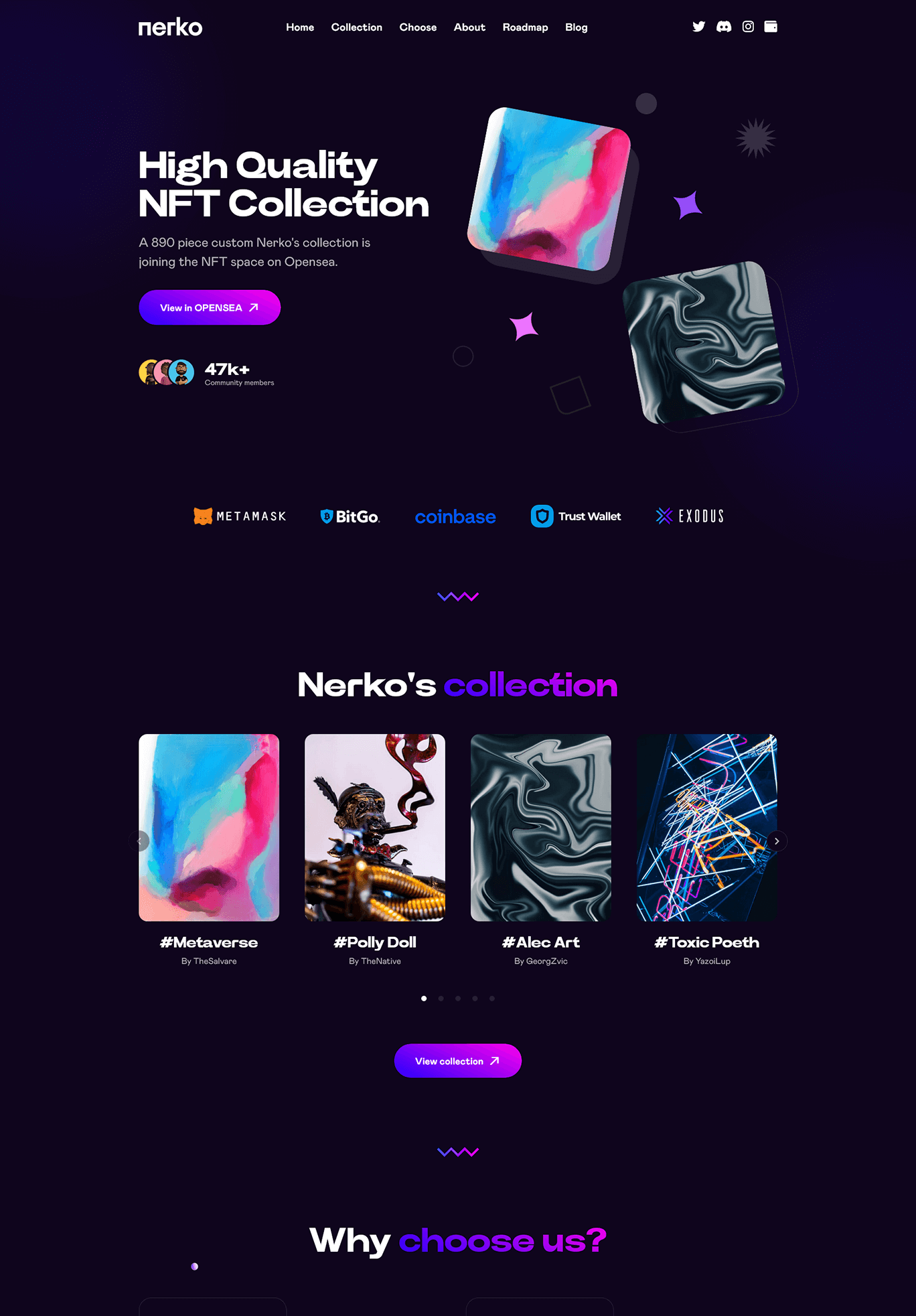 Nerko v1.2 数字藏品NFT作品WordPress网站模板插图5-WP资源海 Nerko v1.2 数字藏品NFT作品WordPress网站模板插图5-WP资源海