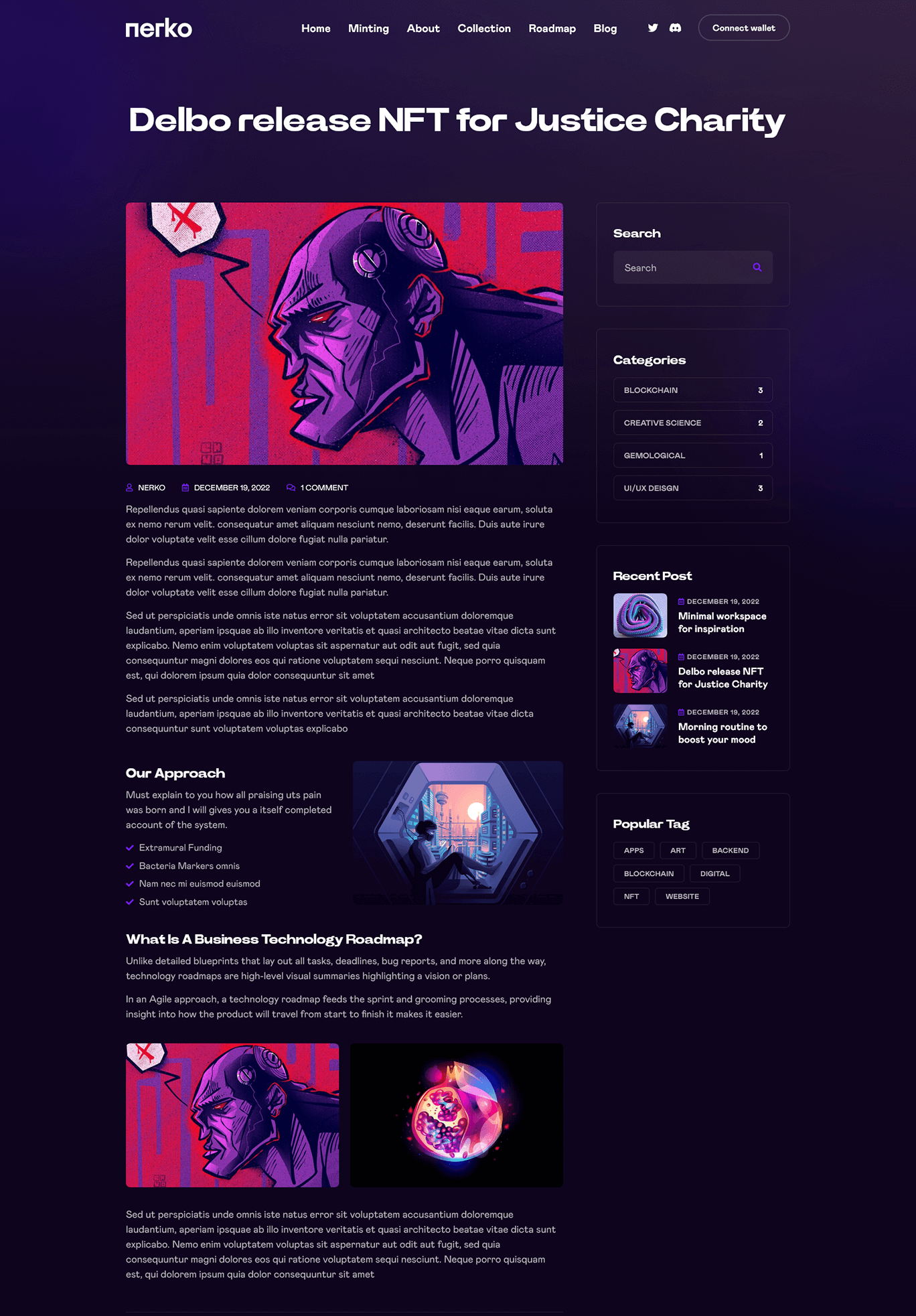 Nerko v1.2 数字藏品NFT作品WordPress网站模板插图11-WP资源海 Nerko v1.2 数字藏品NFT作品WordPress网站模板插图11-WP资源海