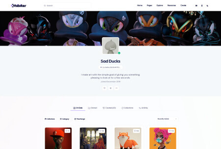 Xhibiter v1.8.0 – 数字藏品NFT交易市场 React NextJS 模板插图33-WP资源海