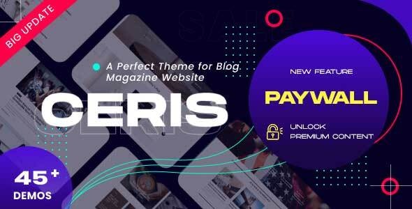 Ceris v4.6.2 博客杂志新闻资讯WordPress主题